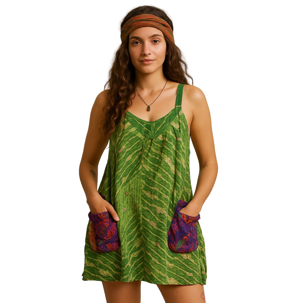 Kantha Bae Overall Tank Dress One Size